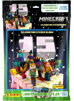 Zestaw Startowy z Albumem - Naklejki Panini Minecraft Celebration 15-lecie