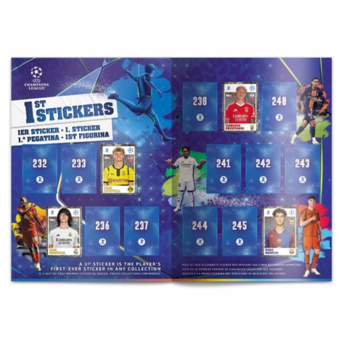 Chrome 1st Topps UEFA Champions League Naklejki piłkarskie