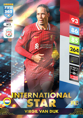 Virgil Van Dijk  International Star Panini Fifa 365 2025 Surprise Box Kalendarz Adwentowy