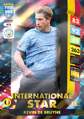 Kevin De Bruyne  International Star Panini Fifa 365 2025 Surprise Box Kalendarz Adwentowy