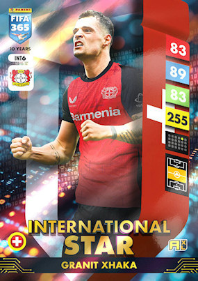 Granit Xhaka  International Star Panini Fifa 365 2025 Surprise Box Kalendarz Adwentowy