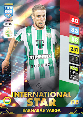 Barnabas Varga  International Star Panini Fifa 365 2025 Surprise Box Kalendarz Adwentowy