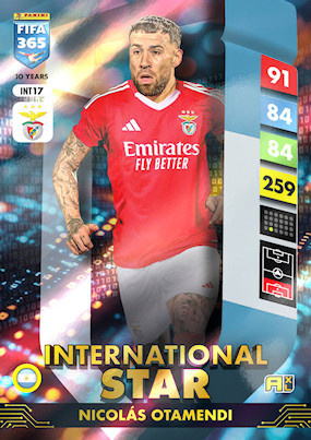 Nicolas Otamendi  International Star Panini Fifa 365 2025 Surprise Box Kalendarz Adwentowy