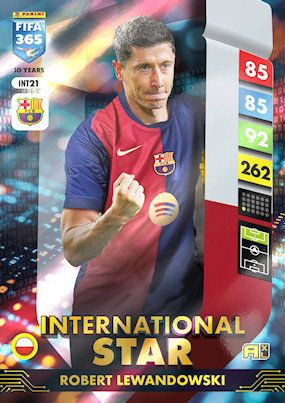 Robert Lewandowski  International Star Panini Fifa 365 2025 Surprise Box Kalendarz Adwentowy