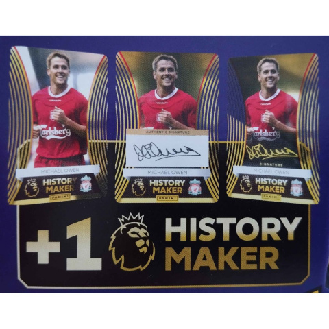 History Maker Michael Owen Panini Premier League Adrenalyn XL 2025 Karty piłkarskie