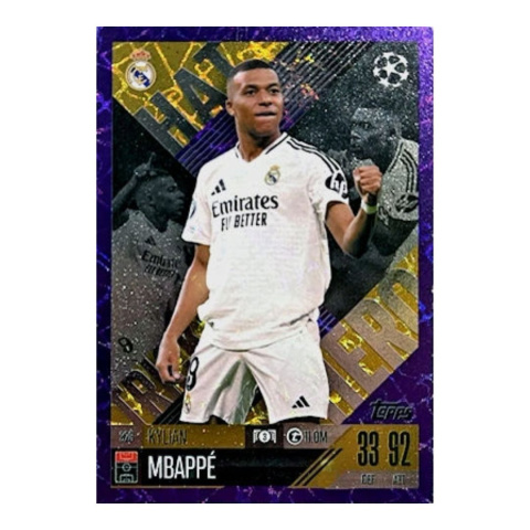 Hat Trick Hero Mbappe Topps Match Attax Extra 2025