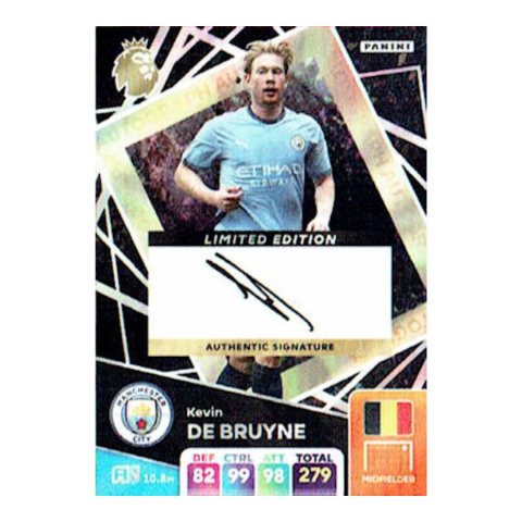 Limited Edition Kevin De Bruyne Panini Premier League Adrenalyn XL 2025 - Karty piłkarskie