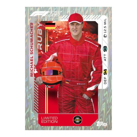 Michael Schumacher Limited Edition Ruby Topps Turbo Attax 2025