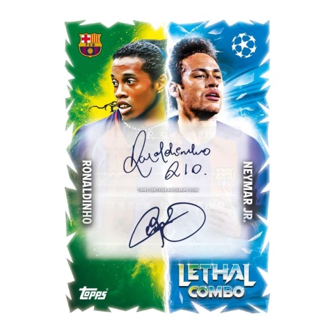 Ronaldinho Neymar Lethal Combo Dual Autograph Topps Match Attax 2025/26