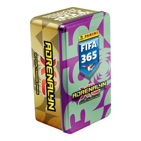 Duża puszka fioletowo-zielona Panini FIFA 365 Adrenalyn XL 2026