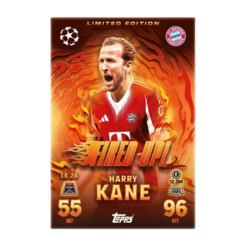 Harry Kane Fired Up Limited Edition Topps Match Attax 2025/26