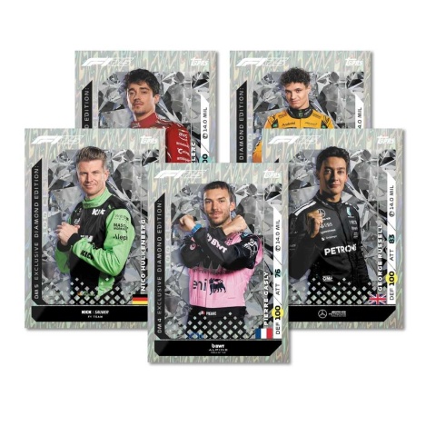 5 kart Exclusive Diamond Edition Topps Turbo Attax 2025
