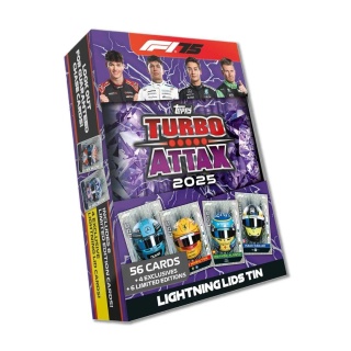 Mega Puszka Lightning Lids - Topps Turbo Attax 2025 - Karty F1