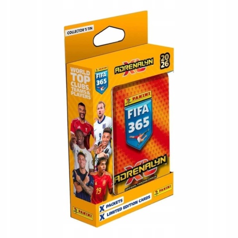 Mini puszka wzór 2 w kartoniku Panini FIFA 365 Adrenalyn XL 2026