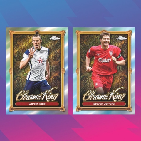 Topps Premier League 2026 Gareth Bale Steven Gerrard Chrome King Topps Premier League 2026 Gareth Bale Steven Gerrard Chrome King