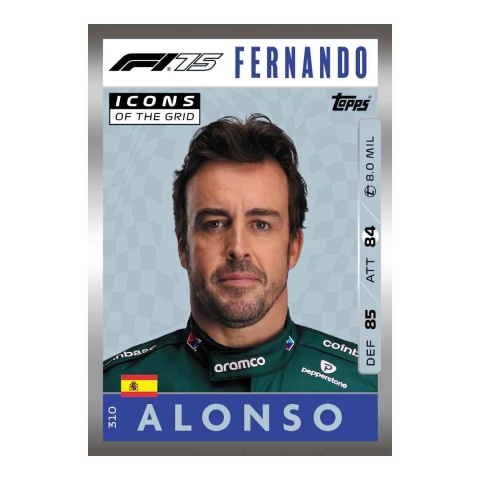 Icons of the Grid Fernando Alonso Topps Turbo Attax 2025