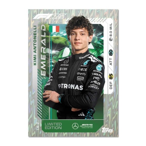 Karta Limited Edition Emerald Kimi Antonelli Topps Turbo Attax 2025