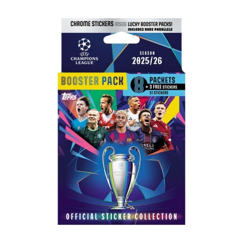 Booster Pack Topps Champions League 2025/2026 Naklejki piłkarskie
