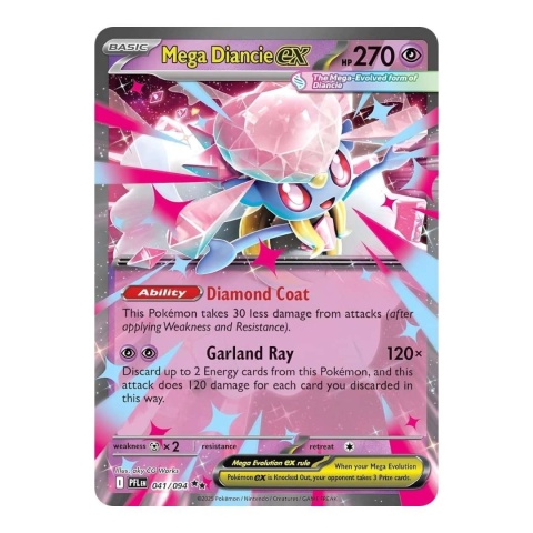 Mega Diancie ex Pokemon Phantasmal Flames