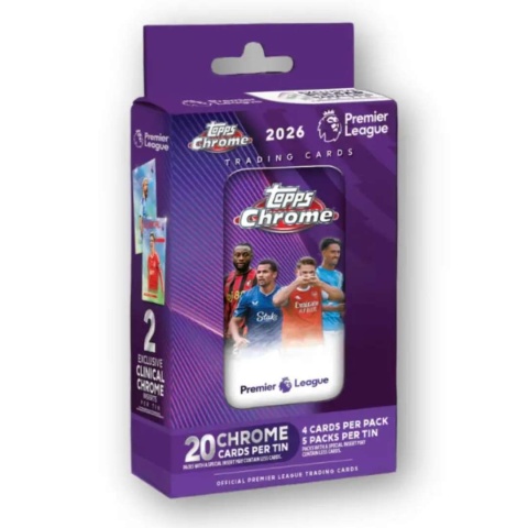 Puszka w kartonie Topps Chrome Premier League 2026