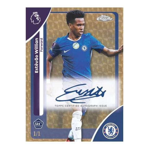 Estevao Willian autograf Topps Chrome Premier League 2026