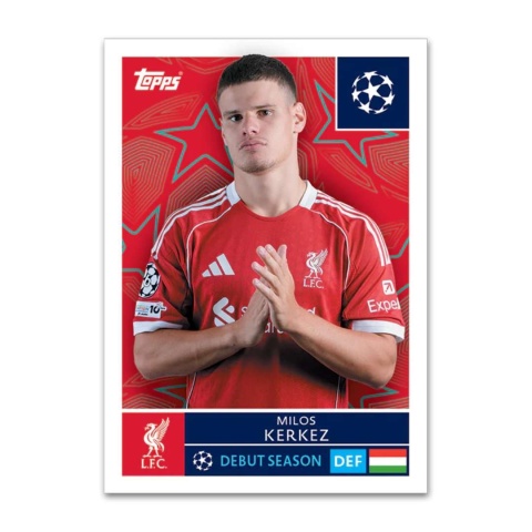 Milos Kerkez Naklejka Topps Champions League 2025/2026