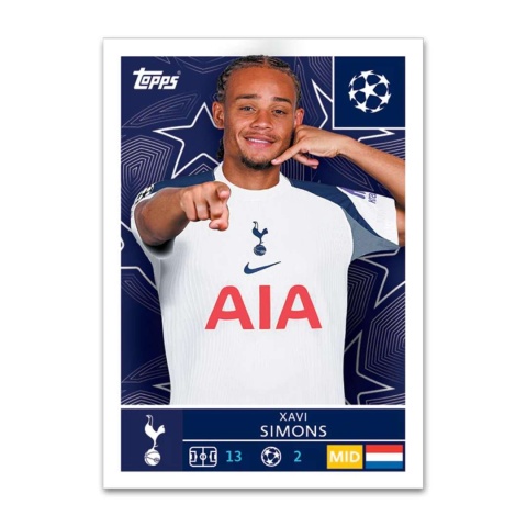 Xavi Simons Naklejka Topps Champions League 2025/2026