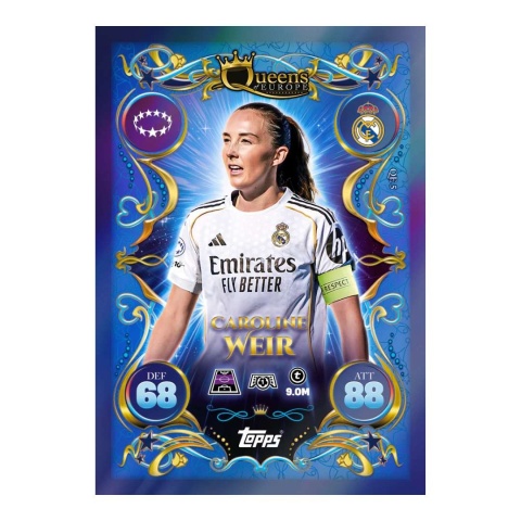 Caroline Weir Update Eco Pack Queens of Europe Topps Match Attax 2025-26