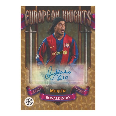 Autograf Ronaldinho European Knights Topps UCC Merlin 2024/25