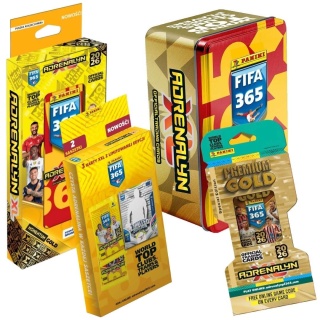 Zestaw FIFA 2: Duża Puszka Kolekcjonera + Puszka Momentum Gold + Blister Premium Gold + Blister XXL