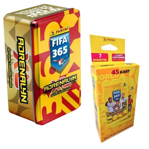 Duża Puszka Blister Ekskluzywny Zestaw kart piłkarskich Panini Fifa 365 2026 Adrenalyn XL