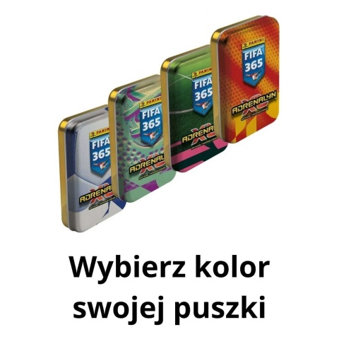 Wybierz kolor swojej mini puszki z kolekcji Panini Fifa 365 2026 Adrenalyn XL