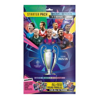 Zestaw startowy - Topps UEFA Champions League 2025/26 - Naklejki piłkarskie