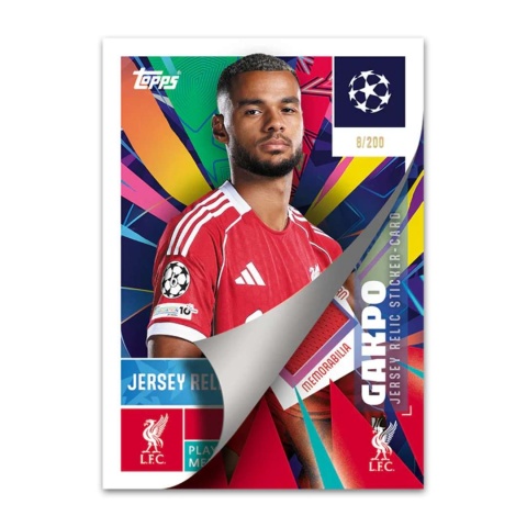 Naklejka Jersey Relic Cody Gakpo Topps Champions League 2025/2026