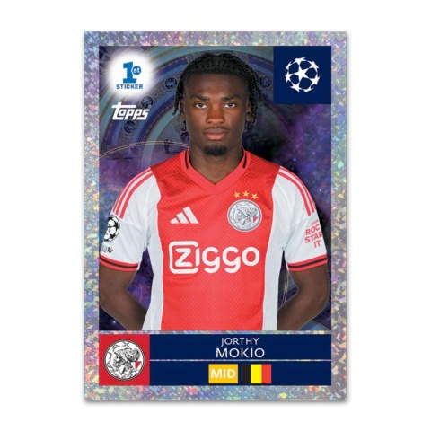 1st sticker Jorthy Mokio Naklejka Topps Champions League 2025/2026