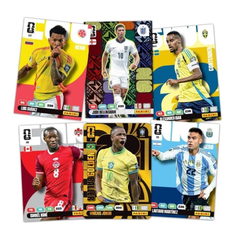 Przykładowe karty z kolekcji Panini FIFA World Cup 2026