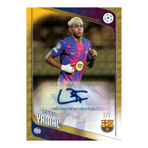 Lamine Yamal autograf Topps UEFA Club Competitions 2025/26
