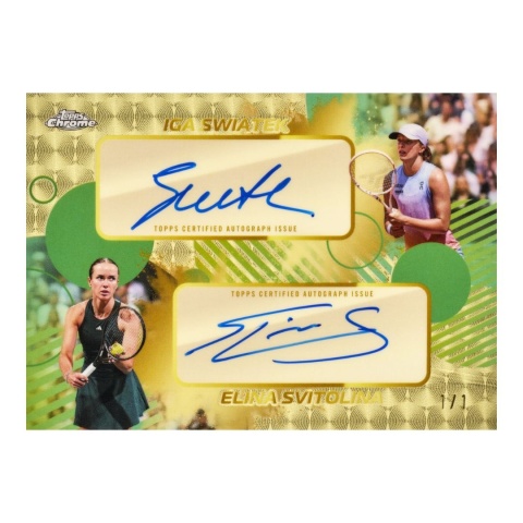 Iga Świątek Elina Svitolina Dual Autograf 2026 Topps Chrome Tennis