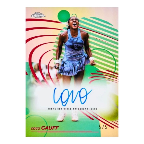 Coco Gauff autograf 2026 Topps Chrome Tennis