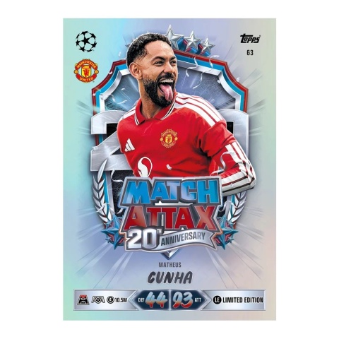 Matheus Cunha Limited Edition Topps Match Attax 2026/27