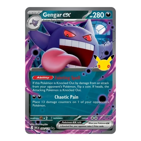 Gengar ex Pokemon TCG 30th Celebration