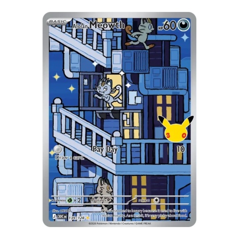 Alolan Meowth Pokemon TCG 30th Celebration