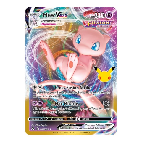 Mew Vmax Pokemon TCG 30th Celebration