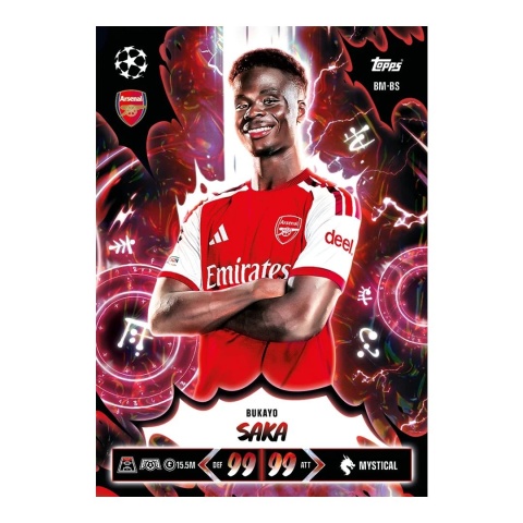 Bukayo Saka Mystical Topps Match Attax 2026/27