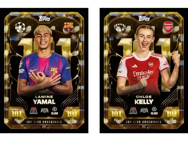 100 Club Lamine Yamal Chloe Kelly Topps Match Attax Extra 2026