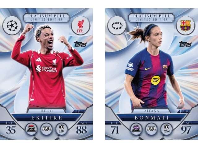 Platinum Pull Limited Edition Hugo Ekitike Aitana Bonmati Topps Match Attax Extra 2026